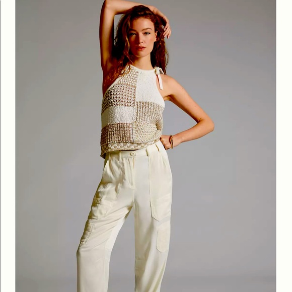NWT Anthropologie Elliotte Lurex halter tank - Picture 1 of 6
